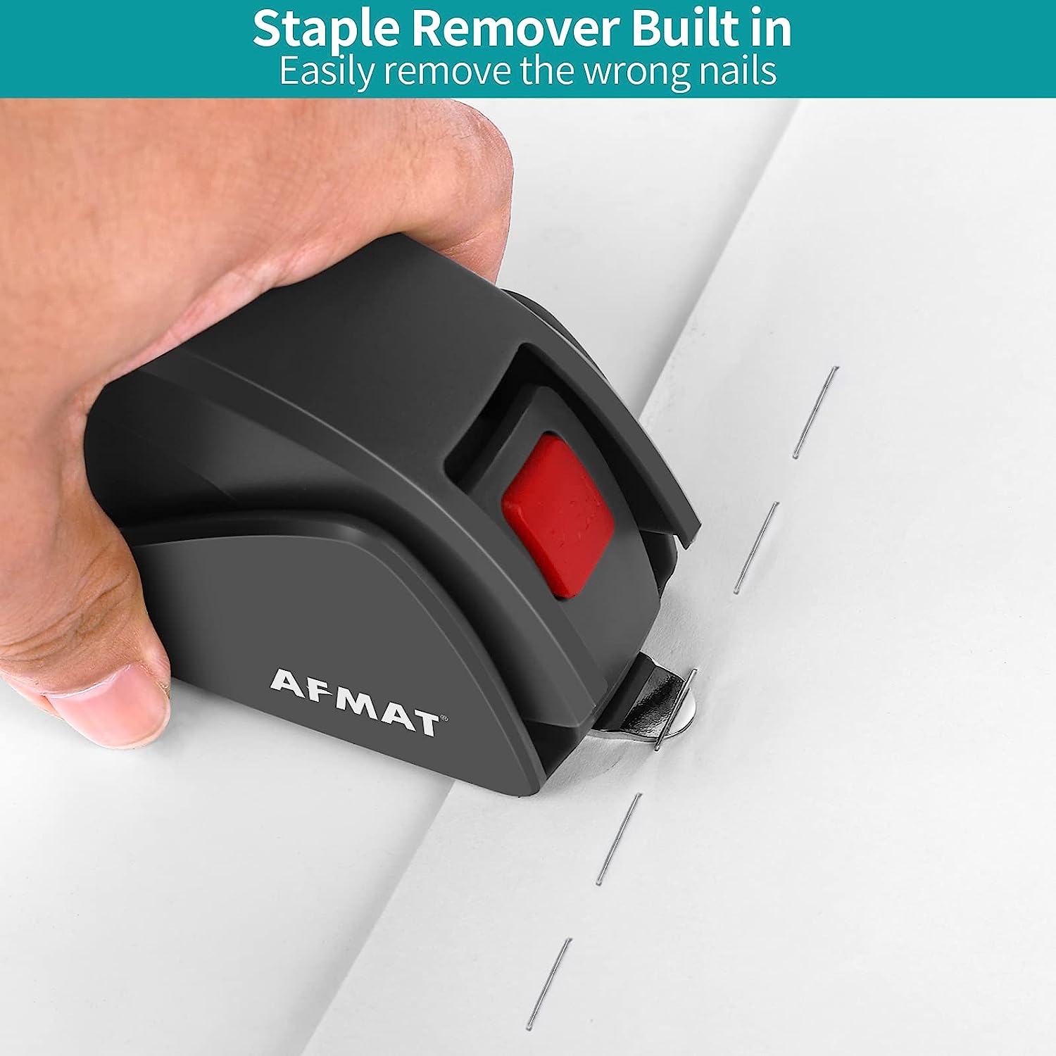 AFMAT Stapler for Desk, 50 Sheets Effortless Stapler, Ergonomic Office Stapler, Low Force, One Touch Stapling Desk Stapler, Built-in Staple Remover, Portable & Space Save Size, Good for Home & Office - Image 5